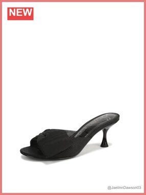 Sam Edelman Ragan Bow Open Toe Heeled Mules Women's Shoes Flare Heel
